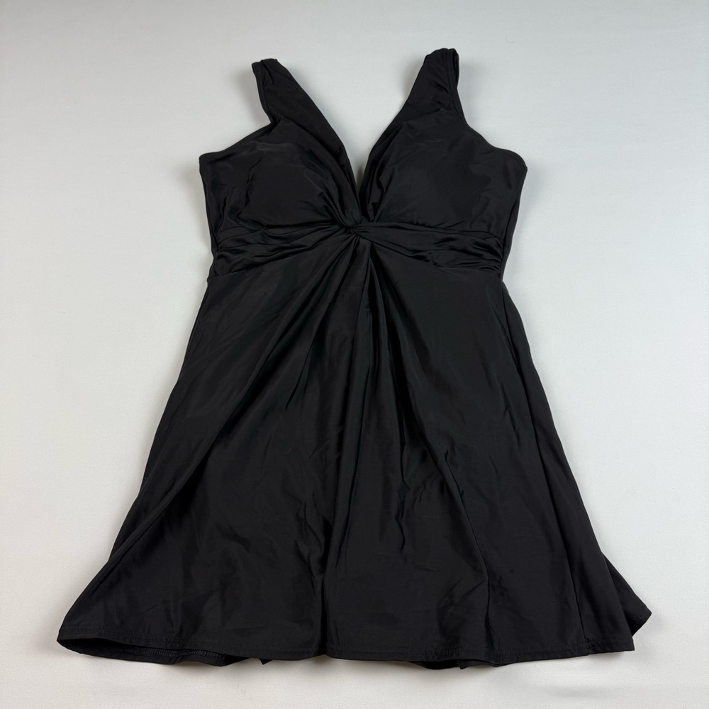 NWOT Miraclesuit Marais Black Swim Dress - Picture 5 of 12